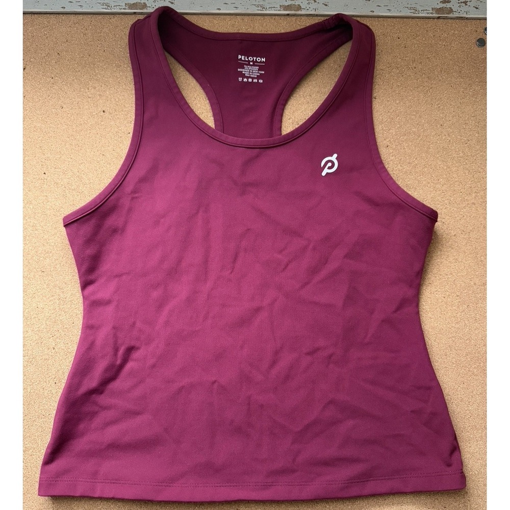Peloton Cadent Cropped Racerback Tank Maroon Women's Medium